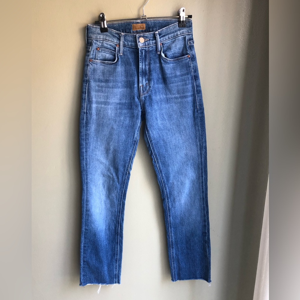 Mother The Midrise Dazzler Ankle Fray Jean In New Sheriff in Town Size: 24